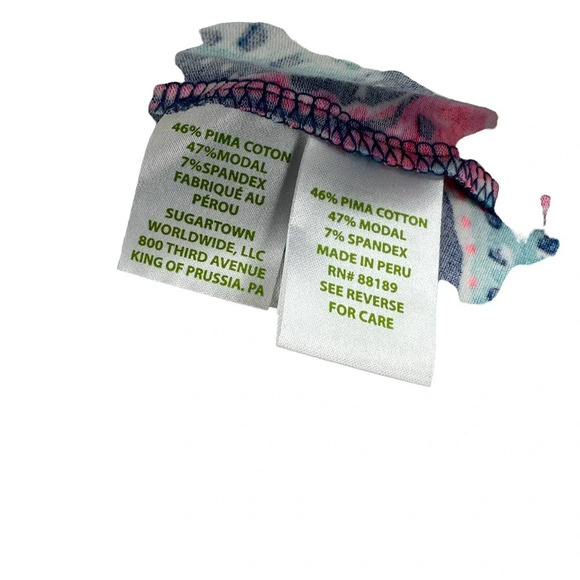 Lilly Pulitzer Dori T-Shirt Indigo Star Struck Print Blue Pink‎ Size XXS - Picture 10 of 11